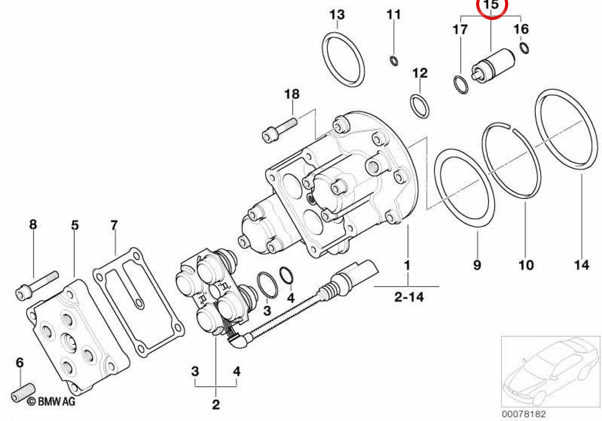 Valvola di ammissione OEM 11361407095 per BMW E39, E52. BMW originale.
