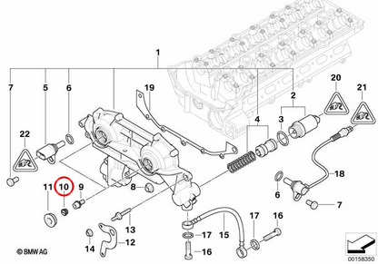 Plugue de vedação OEM 11361433513 para BMW E36, E46, E39, E60, E61, E38, E65, E66, E83, E53, Z3, E85. BMW genuíno.