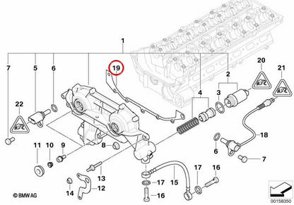 Metal Board OEM 11361433817 per BMW E36, E46, E39, E60, E61, E38, E65, E66, E83, E53, Z3, E85. BMW originale.