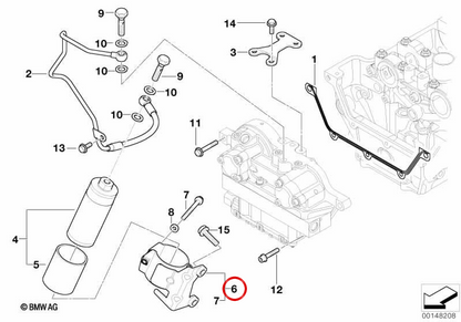Supporto per l'accumulatore di pressione OEM 11367838607 per BMW E46, E85, E86. BMW originale.