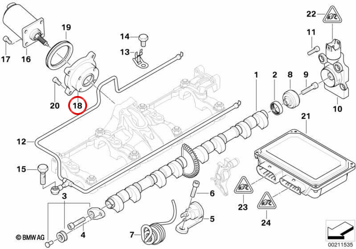 Spacer OEM 11377514508 pour BMW E60, E61, E63, E64, E65, E66, E53, E70. BMW d'origine.