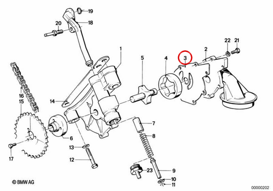 Piastra intermedia OEM 11411263218 per BMW E21, E30, E12, E28. BMW originale.
