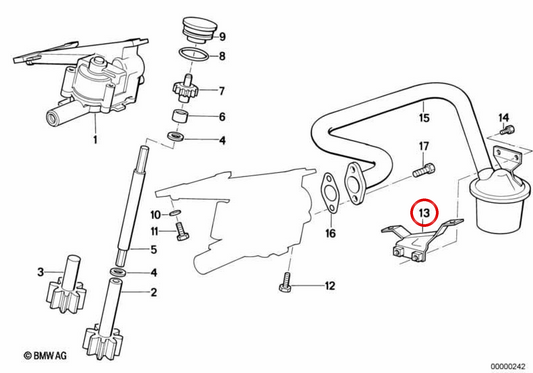 Phape Support OEM 11411288572 für BMW E30. Original BMW.