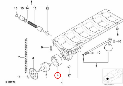 Rotor externo OEM 11411432731 para BMW E36, E46, E39, E60, E61, E38, E65, E66, E83, E53, Z3, E85. BMW genuíno.
