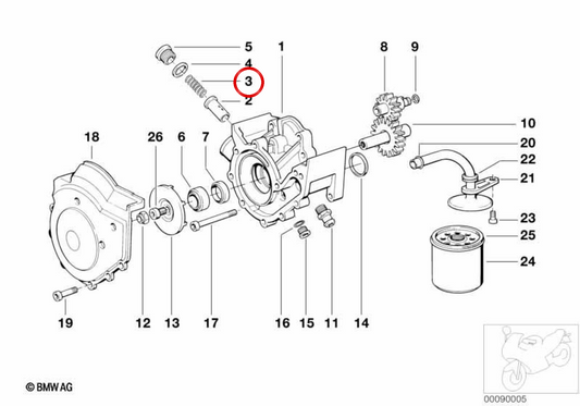 Ressort de pression OEM 11411460259 pour motos BMW R 1200 GS, R 1150 GS, K 1200 RS, K 75, K 100… et plus encore. Original BMW Motorrad