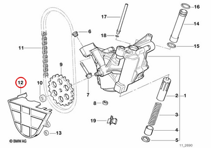 OEM -Filterabdeckung 11411742625 für BMW E39, E38, E31. Original BMW.