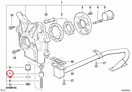 Válvula de controle de óleo VANOS OEM 11412244414 para BMW E36, E34, E39, E38. BMW genuíno.