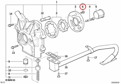 Tornillo de culata OEM 11412244769 para BMW E36, E46, E34, E39, E38. Original BMW.