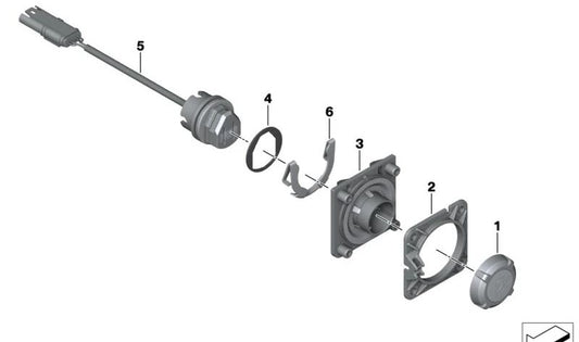 Conector magnético OEM 61131668589 para motos BMW R 1300 GS, R 1300 GS Adventure, C 400 GT, C 400 X. Original BMW Motorrad.