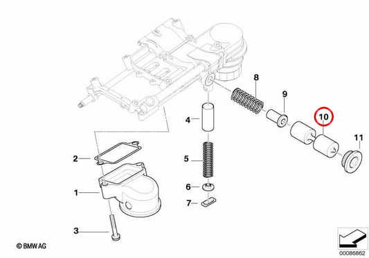 ** OEM 11417505143 Pistone motore per BMW E60, E61, E63, E64, E65, E66. BMW originale **