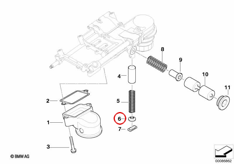 Serie BMW Rondella 5 E60, E61, Serie 6 E63, E64, 7 E65 Serie, E66 (OEM 11417511074). BMW originale