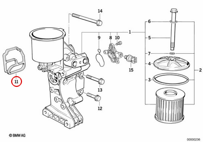 Scheda per BMW 3 E36 Series, E46, serie 5 E34, E39, E60, E61, Serie 7 E38, E65, E66, X3 E83, X5 E53, Z4 E85, E86 (OEM 11421719855). BMW originale
