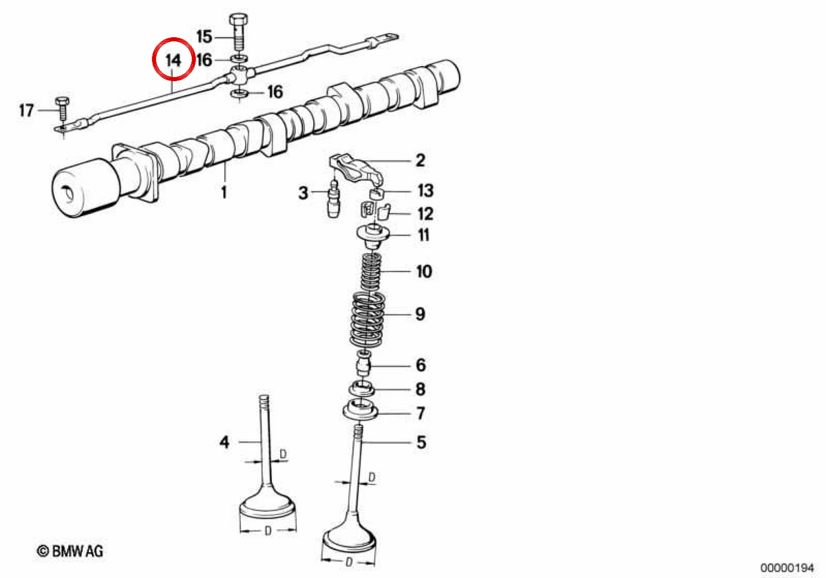 BMW E30 Pipe, E36, E46, E34 (OEM 11421727054). BMW originale