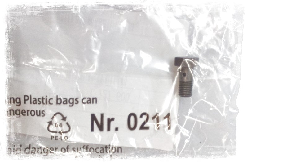 M8X1 OEM 11421727600 parafuso oco para BMW E30, E36, E34, Z3. Peça original da BMW. Ideal para o sistema de lubrificação na árvore de cames.