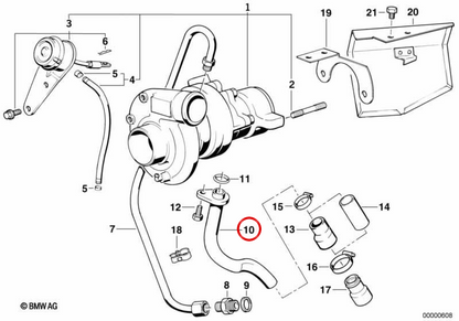 OEM Return Tube 1142241650 per BMW E30, E28, E34. BMW originale.