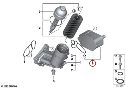 Scambiatore di calore OEM 1142247204 per BMW E46, E39, E38, E53. BMW originale.