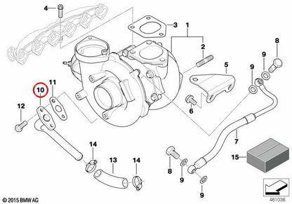 OEM Return Tube 11422354030 per BMW E46, E83. BMW originale.