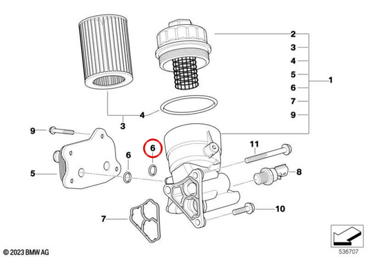 Joint de couvercle de soupape OEM 11427509261 pour MINI Cooper S R52, R53, JCW GP... et plus encore. MINI d'origine.