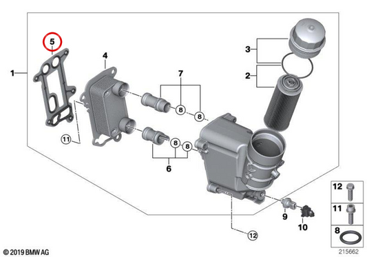 Junta OEM 11427802114 para BMW E81, E87, E82, E88, E90, E91, E92, E93, E60, E61, X1 E84, X3 E83… y más. Original BMW.