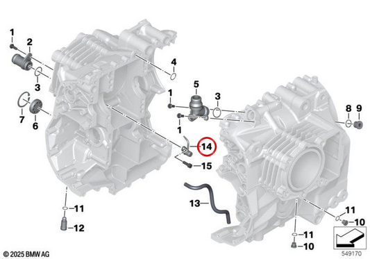 Bocal de injeção de óleo OEM 11428394582 para motocicletas BMW R 1200 GS, R 1250 GS, R nineT... e muito mais. Originais BMW Motorrad.