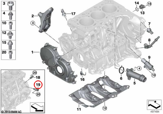 Válvula de Control de Refrigeración del Pistón OEM 11428577190 PARA BMW F40, F70, F44, F45, F46, G42, U06, G87, G20, G21, G28, G80, G81, G22, G23, G26, G82, G83, G30, G31, G60, G61 G32, G11, G12, G70, G14, G15, G16, F48, U11, F39, U10, G01, F97,