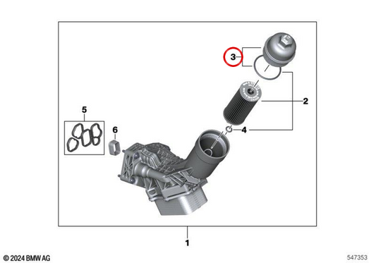 OEM -Filterabdeckung 11429886568 für BMW G20, G21, G22, G23, G26, G60, G61, G68, G45, G18, G06. Original BMW.