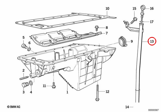 Tube d'orientation OEM 11431739285 pour BMW E36. BMW d'origine.