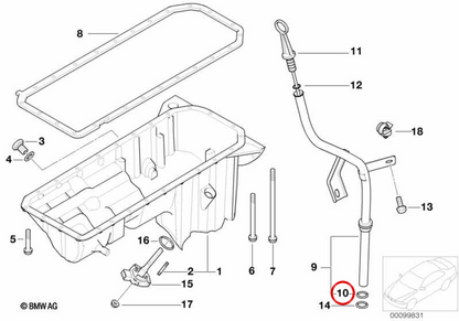 O-Ring für BMW E46 (OEM 11437519850). Original BMW