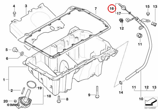 Ölmessstange für BMW E83 (OEM 11437794481). Original BMW