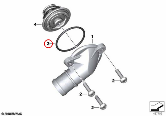 Joint torique OEM 11508568849 pour motos BMW R1200GS, R1250GS, S1000RR, M1000RR, R18 B... et plus encore. BMW Motorrad d'origine.