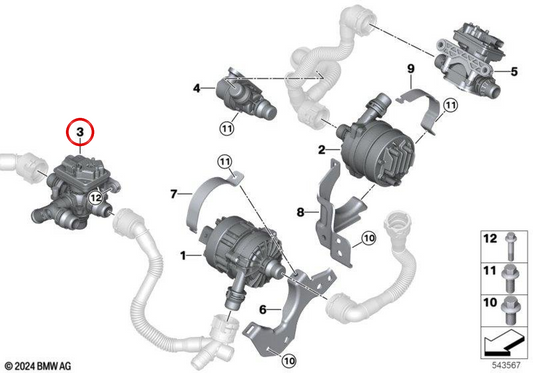 Valvola di corsa del cambio OEM 11515A722B4 per MINI Cooper J01, Aceman J05... e altro ancora. MINI originale.