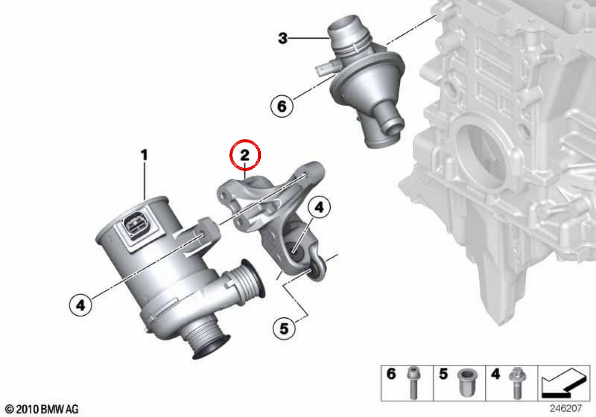 OEM refrigerant support 11517611284 for BMW E84. Original BMW.