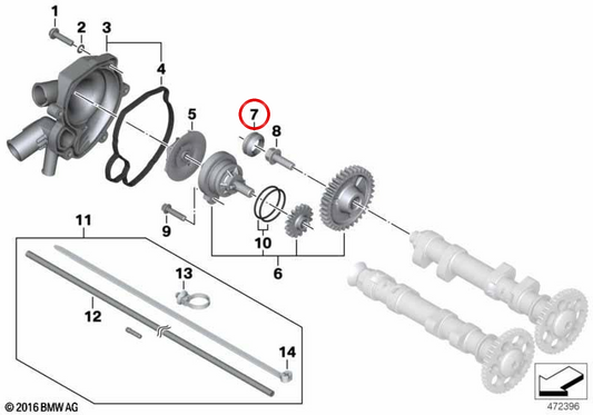 Junta OEM 11517690488 para motos BMW F 700 GS, F 800 GT, F 800 S, F 800 ST, F 650 GS, F 800 GS, F 800 GS Adventure, F 800 R... y más. Original BMW Motorrad.