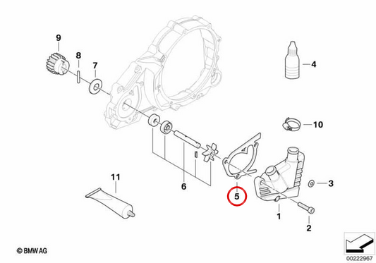Joint moteur OEM 11517700382 pour BMW Motorrad G 650 X, G 650 GS, G 650 GS Sertão. BMW Motorrad d'origine.