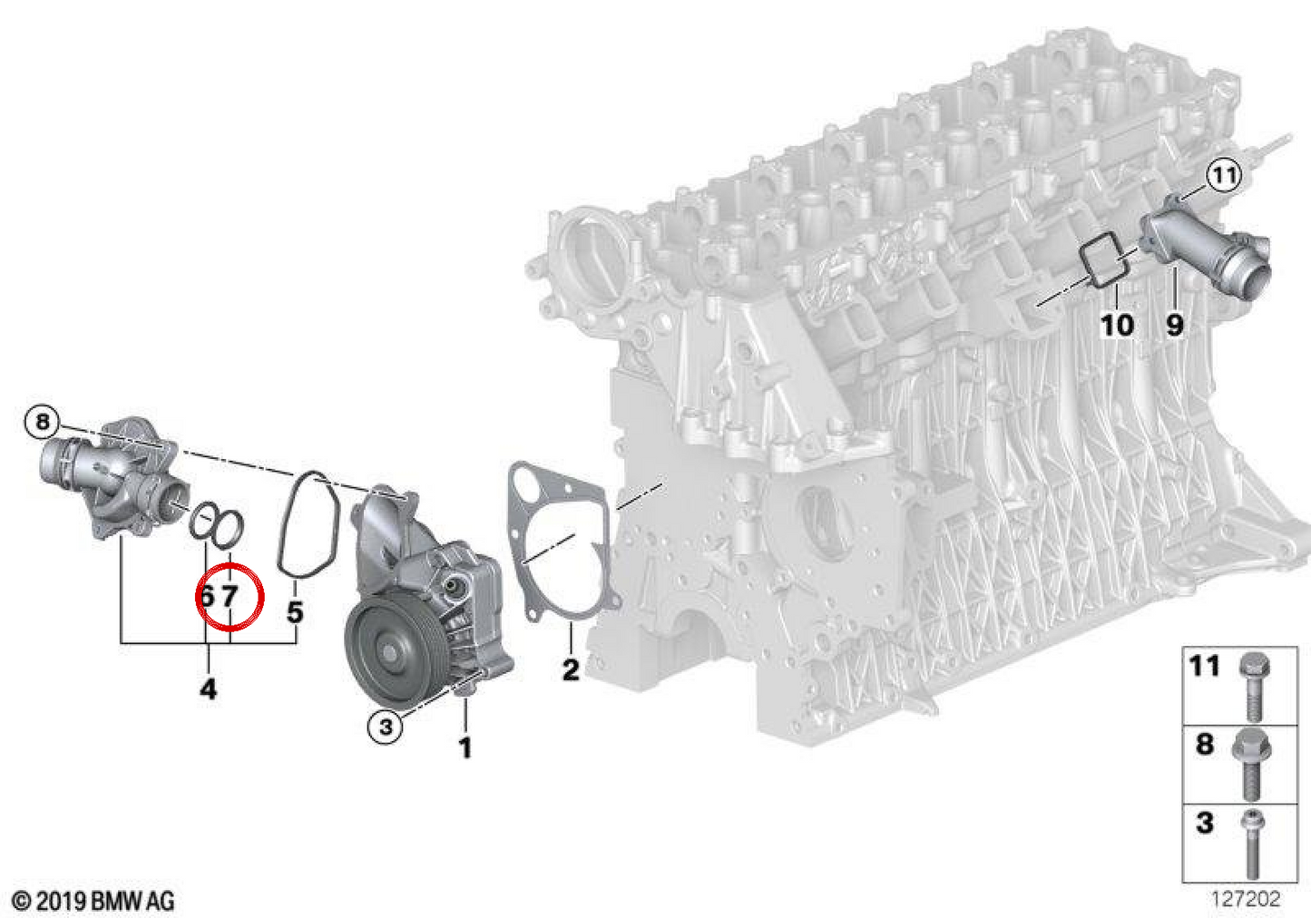 OEM-Stützring 11517788985 für BMW E87, E46, E90, E39, E60, E65, X3, X5, X6... und mehr. Original BMW.