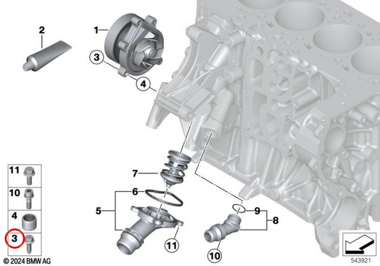 Parafuso sextavado flangeado OEM 11518512450 para MINI R56, R55, R57, R58, R59, R60, R61... e muito mais. MINI originais.