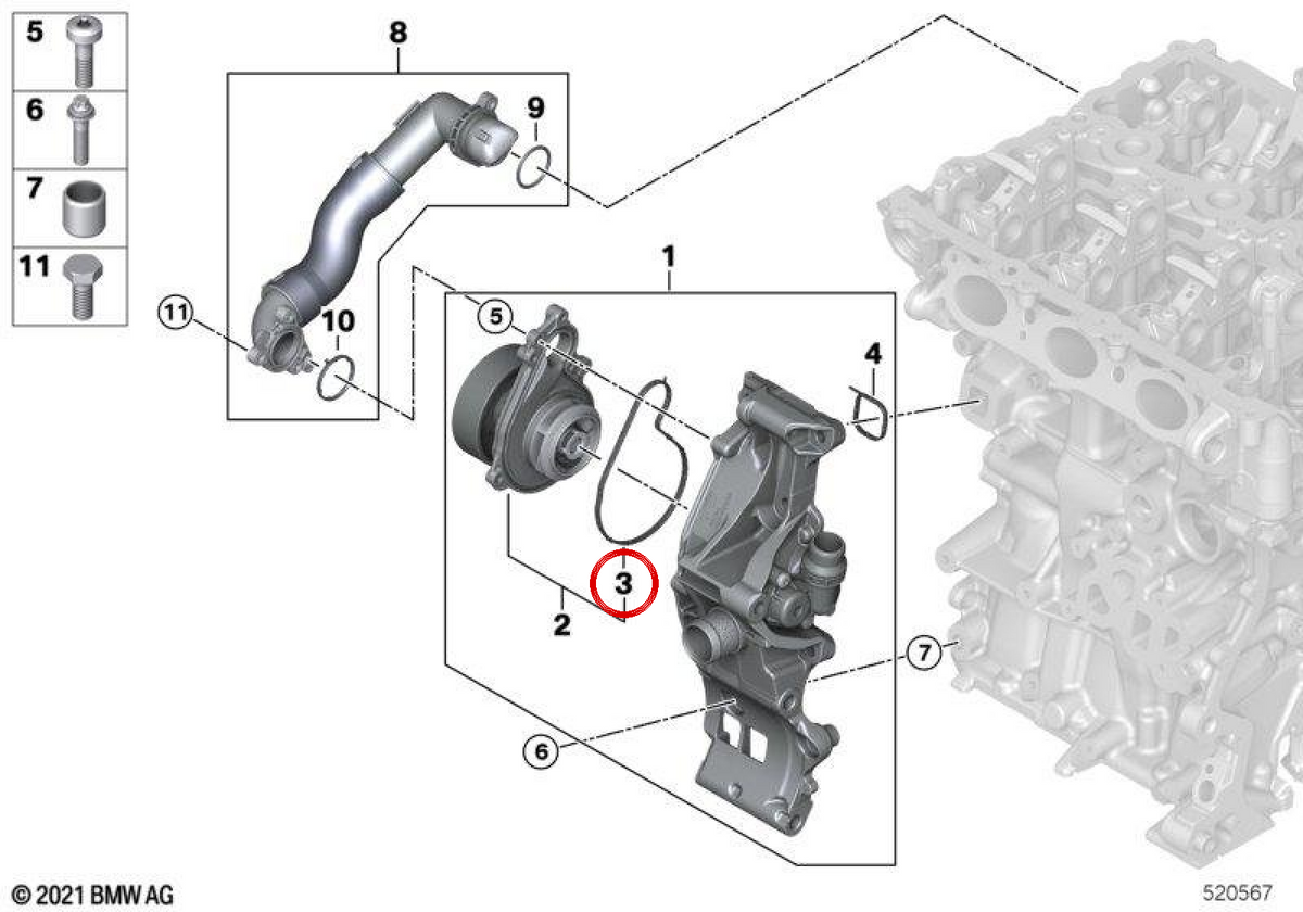 OEM Profile Board 11518678907 for BMW F40, F44, F45, F46, F48, F39, F55, F56, F57, F54, F60. Original BMW.