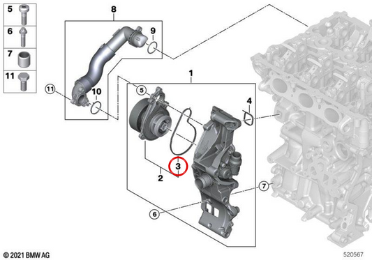 OEM Profile Board 11518678907 for BMW F40, F44, F45, F46, F48, F39, F55, F56, F57, F54, F60. Original BMW.