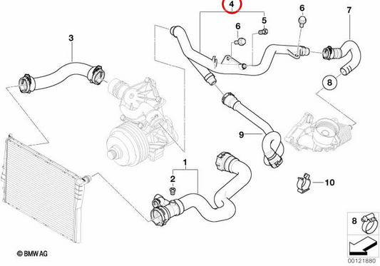 RETOUR OEM Tube 11532247918 pour BMW E53. BMW d'origine.