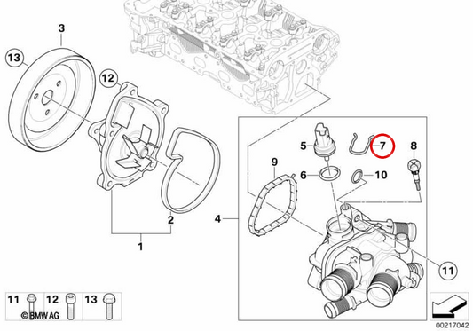 Clip de fixation OEM 11537547825 pour Mini R55, R56, R57. Compatible avec les modèles Clubman, Hatch, Cabrio. Mini pièce d'origine.