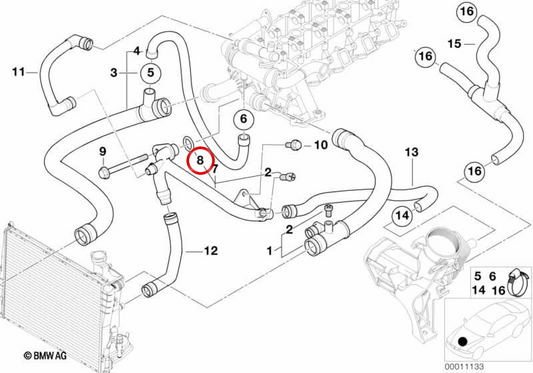Junta Tórica OEM 11537786258 para BMW (E46, E39, E36, E34, E60, E90, F30, X3, X5, Z3). Original BMW.