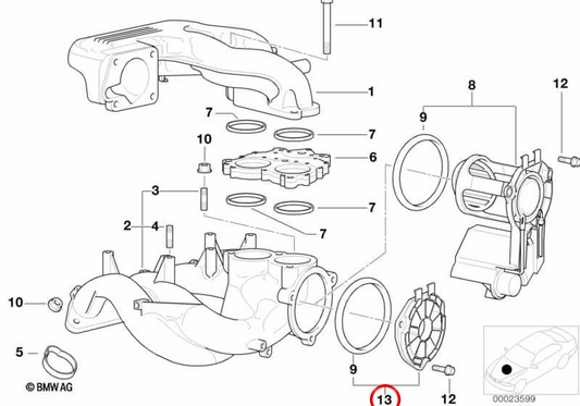 Plug di chiusura OEM 11611435714 per BMW E36, E46. BMW originale.