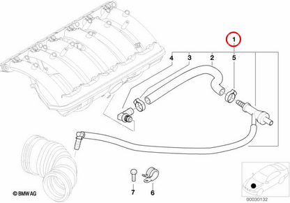 Bomba de vacío OEM 11611439396 para BMW E36, E38, E39, E46, X5 E53, Z3 E36. Original BMW.