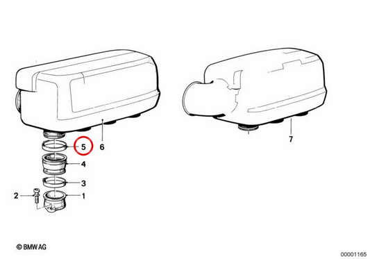 OEM 11611460901 Air Manifold Clamp on BMW K75, K100, K100 RS, K100 LT, K75 RT... and more. Original BMW Motorrad.