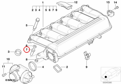 Supporto OEM Goma 11612246947 per BMW E87, E46, E90, E91, E92, E93, E39, E60, E61, E63, E64, E38, E65, E66, E83, E53, E70, E71. BMW originale.
