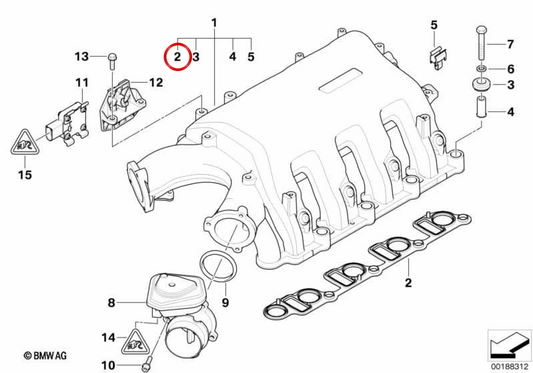 OEM 11617792507 admission collector profile board for BMW E65, E66. Original BMW.