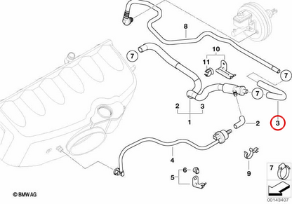 OEM -Eintrittshülle 11617831456 für BMW E46, E83, E85, E86. Original BMW.
