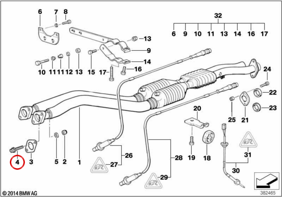 Torx OEM Vite 11621318568 per BMW E36, E46, E90, E92, E93, E34, E60, E61, E63, E64, E65, Z3, E85, E86. BMW originale.