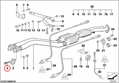 Torx OEM Vite 11621318568 per BMW E36, E46, E90, E92, E93, E34, E60, E61, E63, E64, E65, Z3, E85, E86. BMW originale.