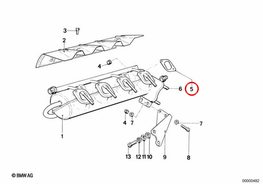 Joix d'échappement sans amiante OEM 11621723839 pour BMW E21, E30, E12, E28. BMW d'origine.